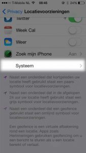 iphone ios7 instellingen locatievoorzieningen systeem