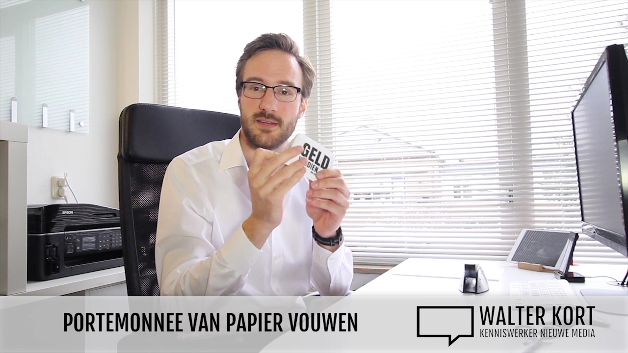 Portemonnee van A4 papier vouwen